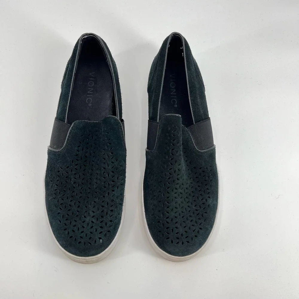 Vionic Black Slip-On Sneakers - Picture 8 of 8
